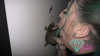 Cum hungry slut sucks off 3 strangers at GloryholeSoCal TRAILER