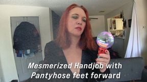 Mesmerized handjobs with Pantyhose feets Forward 1