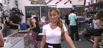 Little cutie with big booty earns cash banging in
