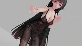 honkai impact raiden mei strip dance show hentai r18 mmd 3d soft dark green hair