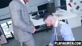 PlayingMen.com - Dan Tyser jerks off while John Brachalli rams his ass