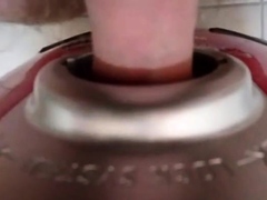 The vacuum cleaner hole and cumshot inside