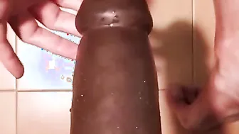 Hairy Guy Takes Monster Dildo Anal Destruction with Gaping Rosebud