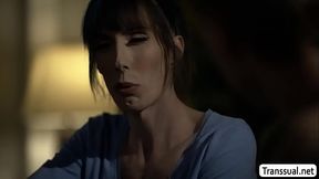 Busty Trans stepmom gives her stepson bed pleasure