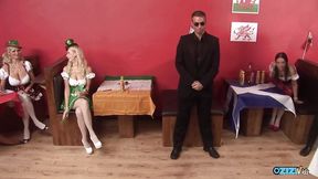 Stunning Blonde MILF Gangbanged by Multiple Cocks