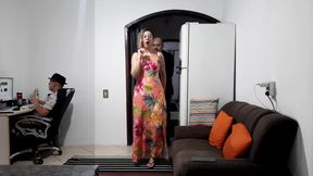 Mistress Visits Unfaithful Wife While Cuckold Works at Home.