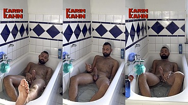ARAB ALPHA LOST CONTROL IN THE BATHTUB! ACCIDENTALLY BLASTED A HUGE LOAD INTO MOUTH!🛁💦