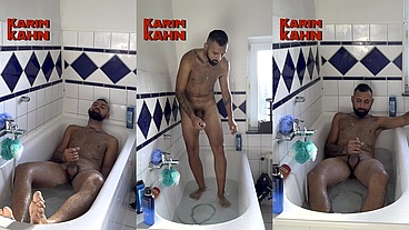 ARAB ALPHA LOST CONTROL IN THE BATHTUB! ACCIDENTALLY BLASTED A HUGE LOAD INTO MOUTH!🛁💦