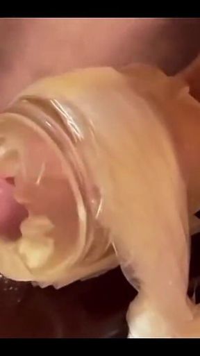 Dirty Talking Daddy Fucking Fleshlight and Moaning Until Huge Cum - Intense Shaking Orgasm