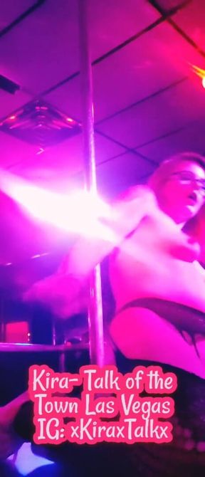 Fully nude Las Vegas stripper stage set