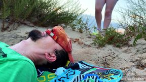 Mistress Pisses Straight Into Slave&#039;s Mouth on Wild Beach