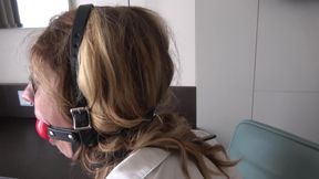 Alba in Secretary in a Tough Predicament, Hogtied and Ballgagged, After She Made an Accounting Mistake!