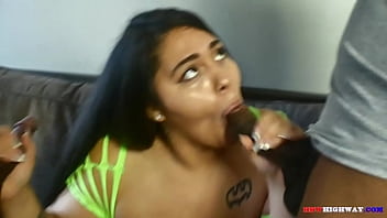 thick mexican wife takes two black dicks