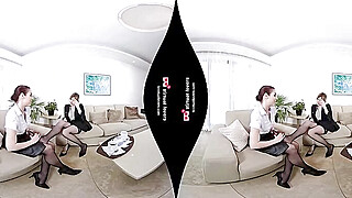 Shemale on Girl VR Porn
