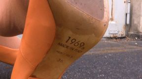 Neele - Orange 1969 Pumps and Tan Nylons - mp4-1920x1080