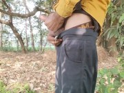 Big Lund Masturbation In Public Forest .