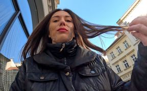 Cum Walk and Wetting on the Streets of Prague