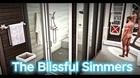 the blissful simmers_sim evelyn solo masturbation in the shower