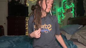 smoking fetish masturbation dripping wet hairy pussy