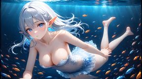 Hentai Girl Swimming in the Ocean - Ai Fantasy Slideshow Art