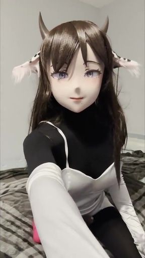 Black Zentai Kigurumi Vibrator and Masturbation   Clip 1