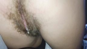 Risk-taking Besties Pumping Her Hairy Hole with Cum Multiple Times