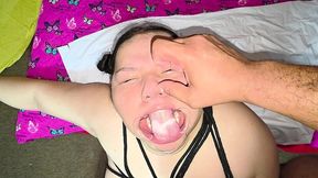 did you know you can nose fuck? yes, it s possible! he does it until he cums inside and the semen comes out of my mouth.