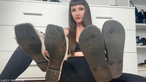 Pervert dirty flip-flops & slippers licker