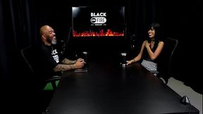 Blonde amateur gets a sensual massage from a black man