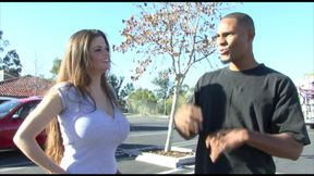 Big titted MILF wants to have interracial sex with younger black dude