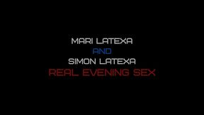 sensual evening sex in white nylon lingerie - mari latexa and simon latexa