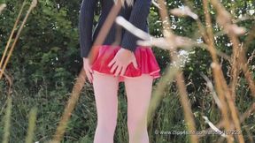 Aresah secretly observed in a miniskirt - Aresah im Minirock heimlich beobachtet