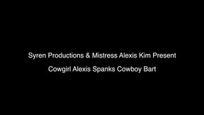 Cowgirl Alexis Spanks Cowboy Bart (1080p)