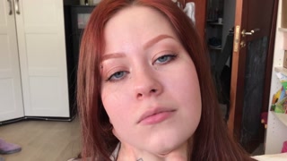Choke Beauty Redhead by Cock Sitting Top of Her