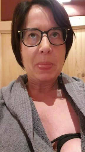 Orgasm in Public Sauna