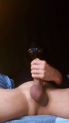 Masked pervert offering copious pleasure with open ass and winking little asshole.