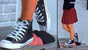 Face Trampling & Deep Throat Gagging In My Converse All Stars - 162 - Split Cam - Worship Trample Trampling Facebusting Stomping Trainers Crushing