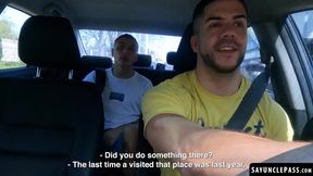 Horny Uriel Simon gets to taste his driver Fer Froma fat cock