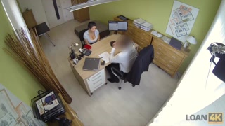 LOAN4K. Naughty agent tells adorable girl that she cant get credit