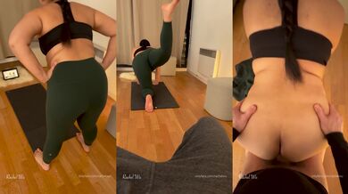 He watches his roommate work out and ends up fucking her