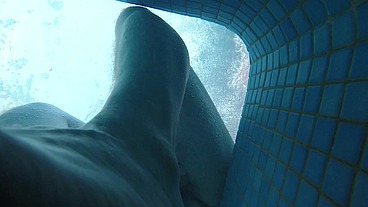 Amateur pale skin redhead guy with hot smooth bum caught playing underwater in a public jacuzzi with a twink and then exposing his hairless ass alone - FULL VERSION