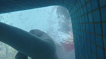 Amateur pale skin redhead guy with hot smooth bum caught playing underwater in a public jacuzzi with a twink and then exposing his hairless ass alone - FULL VERSION