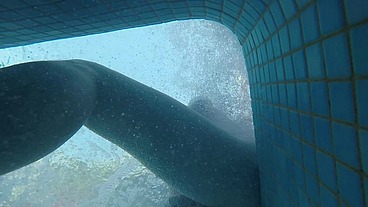 Amateur pale skin redhead guy with hot smooth bum caught playing underwater in a public jacuzzi with a twink and then exposing his hairless ass alone - FULL VERSION