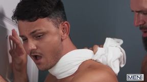 MEN - Chuck Conrad Walks In While Enzo Muller Fucks Himself With A Toy So He Takes Over