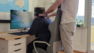 Gamer girl fucked in Fortnite match - Horny doggystyle during gamer session