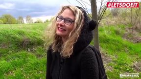 Horny Blonde Rides A Big Cock In The SEX Bus During Rough Public Encounter