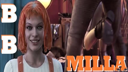 milla jovovich BALLBUSTING REDHEAD 2 nutshots, fifth element kick in the balls
