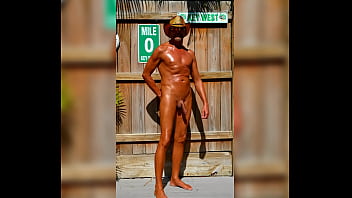 Naked Cowboy in Key West