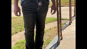 Full bladder desperate public porch piss in front of street and neighbors