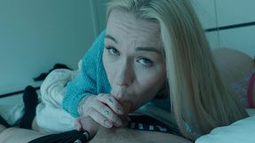 oops... step son accidentally cum in step mom after fucked her in shared bed at night in hotel room with flexy lover